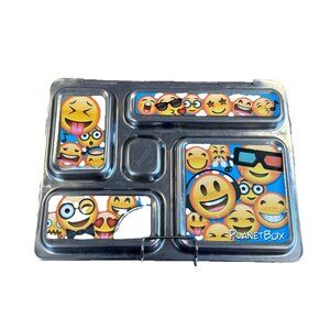 PLANETBOX Rover Stainless Steel 5 Compartment Bento Lunch Box Smiles Emojis